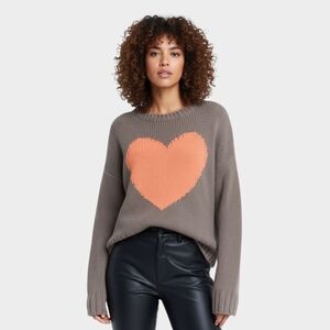 Lisa Todd Mad Love Graphic Heart Knit Sweater - Cozy Loungewear Lovecore - S